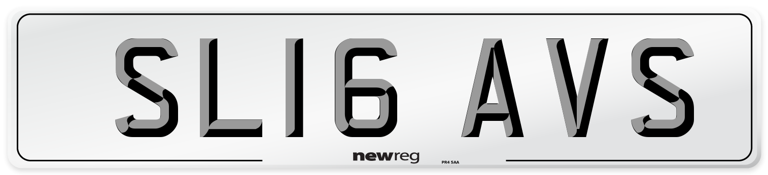 SL16 AVS Number Plate from New Reg